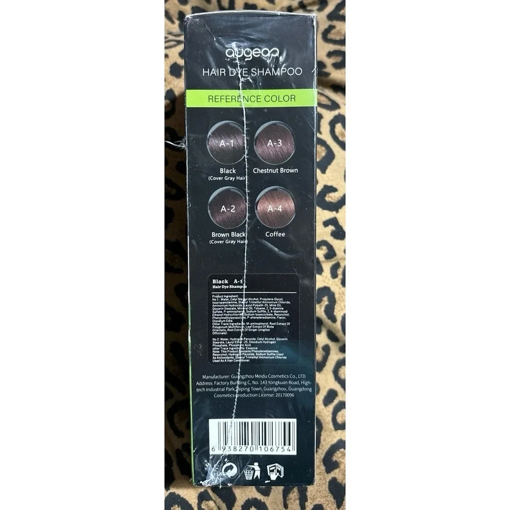 NEW‎ Augeas Herbal Care Hair Dye Shampoo for Touchups/Grays, Black